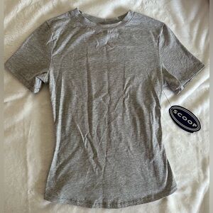 Girls Scoop Short Sleeve Grey Tee Size XS